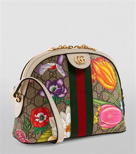 small gucci floral bag|Gucci ophidia denim bag.